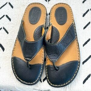 B.O.C. Flip/Flops Sandals Black Leather US 9